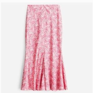 J.Crew Flare slip skirt in dandelion swirl